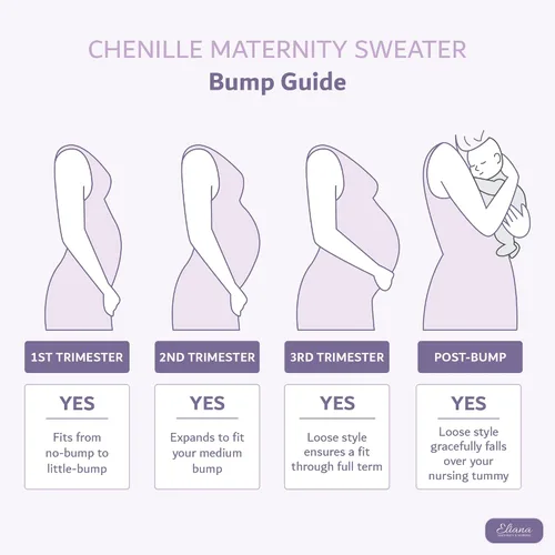 Vista 5 de Eliana Chenille Maternity Sweater - Oversized Maternity Sweater - Maternity Sweatshirts
