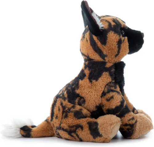 Vista 6 de The Petting Zoo Peluche de perro salvaje africano, regalos para niños, animales salvajes del zoológico Onez, juguete de peluche africano de 12