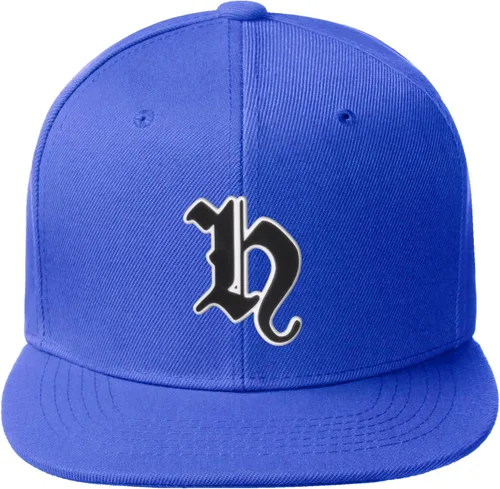 Vista 1723 de Daxton Gorra clásica con visera de billete plano con letras del alfabeto inglés antiguo de la A a la Z