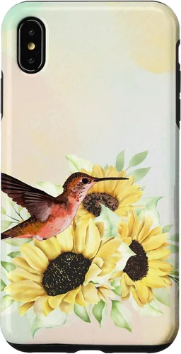 Vista 7 de iPhone 15 Lindo Colibrí Floral Para Los Amantes De Los Aves De La Caja De Girasol