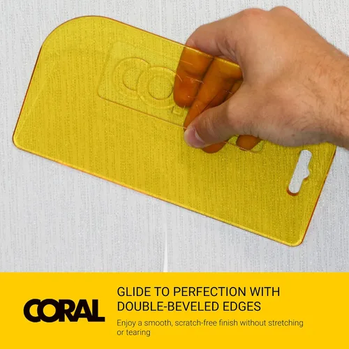 Vista 7 de CORAL Paperwiz 69500 - Papel tapiz 3 en 1, herramienta de alisado de costuras lisas y recortes, papel de pared, kit de aplicación más suave