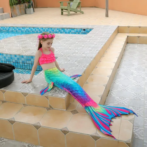 Vista 3 de Kokowaii - Sofisticado traje de baño con cola de sirena para niñas