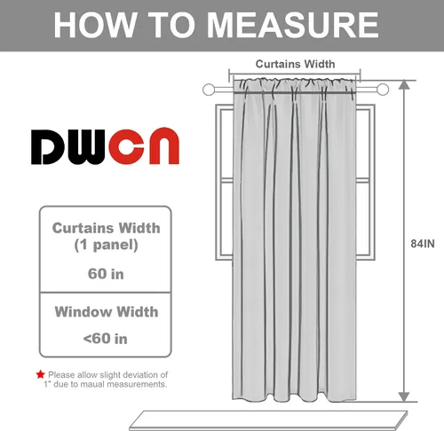 Vista 6 de DWCN Cortina opaca divisora de privacidad para puerta corrediza de patio, cortinas térmicas extra anchas con pestaña trasera y bolsillo para barra