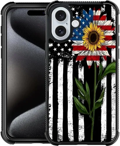 Vista 109 de Funda compatible con iPhone X/XS, diseño de bandera estadounidense de béisbol, TPU suave, a prueba de golpes, de vidrio templado, para iPhone X/XS