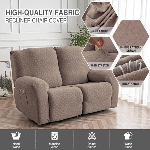 Vista 171 de Gennia Funda Impermeable para Silla Reclinable, Fundas Elásticas para Sofá Reclinable con Bolsillos, Fundas Lavables para Silla Reclinable Lazy Boy