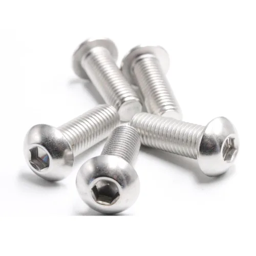 Vista 5 de Tornillos M3 10 mm, Tornillo y perno de cabeza de botón de casquillo de enchufe M3-0.5x10mm, pernos de acero inoxidable, accionamiento hexagonal