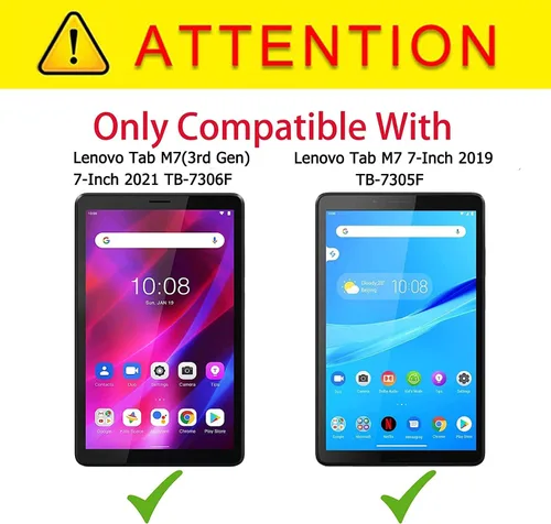 Vista 2 de Funda para Lenovo Tab M7 - Carcasa de silicona suave a prueba de golpes, cubierta protectora ligera para Lenovo Tab M7 (TB-7305F/X/i)