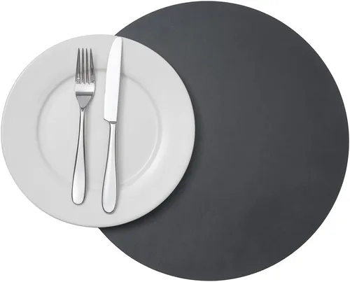 Vista 19 de Restaurantware Juego de 6 manteles individuales de cocina de 16 x 12 pulgadas para mesa de comedor en relieve, impermeables, con forma de huevo