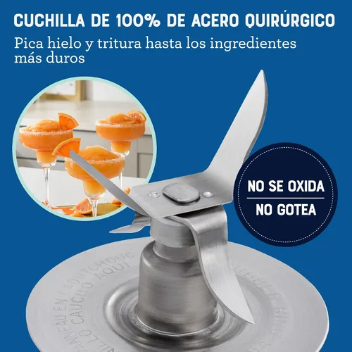 Vista 6 de Oster Mezclador de colmena retro cromado de 500 vatios 2 velocidades con tarro de vidrio de 5 tazas