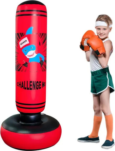 Vista 3 de Punching Bag Kid,Boxing Bag for Kids,Inflatable Dummy, Inflatable Punching Bag, De-Stress Boxing Bag for Kids.