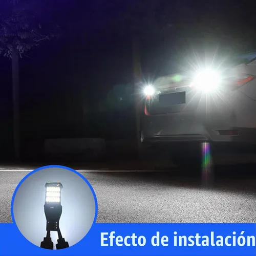Vista 7 de Paquete de 4 Luces LED de Reversa, Bombillas de Luz de Reversa con Chipsets T15 4014 45SMD, Luces de Freno Parada Carga Reversa Canbus Libre