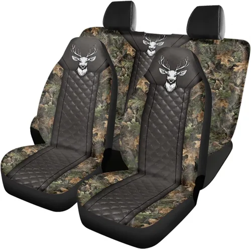 Vista 35 de Howilath 250 USA Anniversary - Juego de 4 fundas de asiento de automóvil de ajuste universal para asientos delanteros y traseros para uso en todas