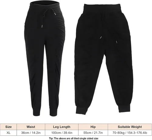 Vista 7 de Betued Pantalones de correr Joggers Pant Com, Pantalones deportivos fortable Transpirable Casual Cordón Mujeres Poliéster Fitness Baggy Trendy