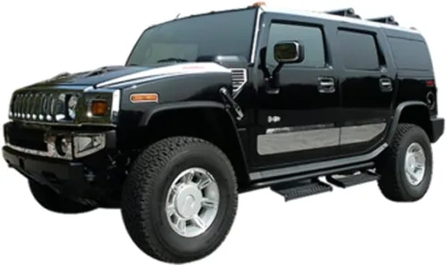 Vista 3 de QAA Compatible con 2 piezas Hummer H2 2003-2009 de acero inoxidable HV43014