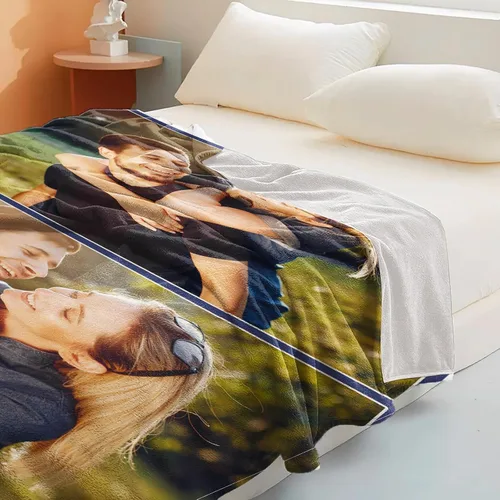 Vista 10 de Manta personalizada con imagen, manta personalizada con texto de fotos, manta de fotos personalizada para amiga, mamá y papá, regalos personalizados