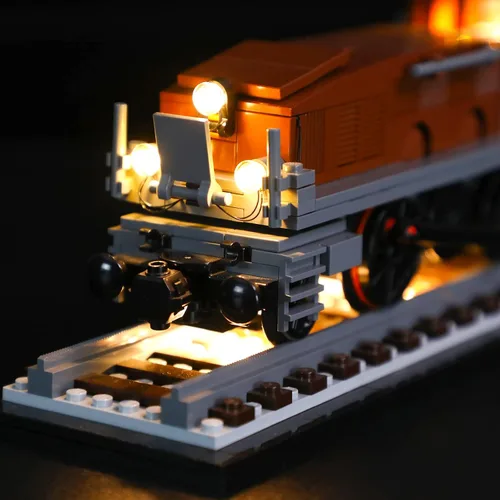 Vista 7 de GEAMENT Kit de luz LED compatible con locomotora de cocodrilo LEGO - Juego de iluminación para modelo de construcción Creator 10277