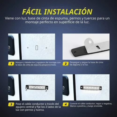 Vista 5 de Nilight Luz de Marcador Lateral 30PCS 3.8 Pulgadas Ámbar Rojo Blanco 6 LED Indicador Luz de Posición Marina Barco Luces de Navegación para Yate