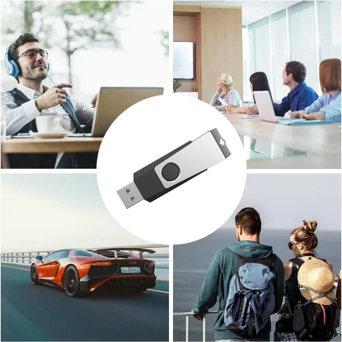 Vista 7 de Aiibe Unidad flash USB de 16 GB Memoria USB 3.0 Memoria Stick PenDrive 16GB - Negro