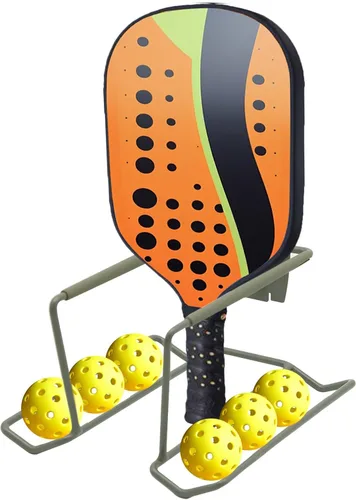 Vista 6 de Aolamegs Soporte para raqueta de tenis de metal para montaje en pared, de acero resistente, soporte de almacenamiento para raqueta de bádminton