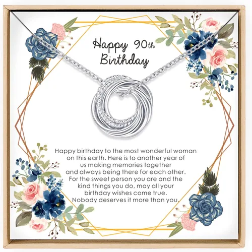 Vista 8 de Regalos de cumpleaños para mujer, collar de plata de ley 30, 40, 50, 60, 70, 80, 90, cumpleaños, 3, 4, 5, 6, 7, 8, 9, joyería de la década de 30