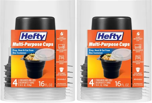 Vista 10 de Hefty - Vasos calientes desechables con tapas, 16 onzas, 20