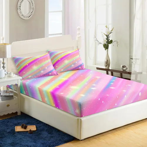 Vista 24 de Nttopship Sábanas y fundas de almohada florales bohemias, sábana bajera ajustable de microfibra suave, bolsillos profundos, decoración
