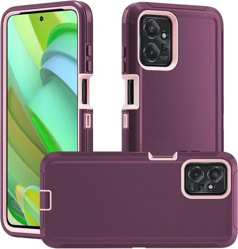 Vista 8 de Funda para Moto G Power 2021, Motorola G Power 2021, resistente a prueba de golpes, protección a prueba de polvo, 3 en 1, funda protectora Negro