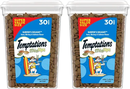 Vista 23 de Golosinas Temptations clásicas para gatos, empaque múltiple