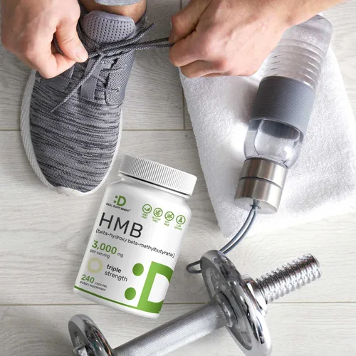 Vista 6 de Suplementos HMB ultra fuertes 3,000 mg por porción, 240 cápsulas Probado por terceros Apoya el crecimiento muscular, la retención y la masa