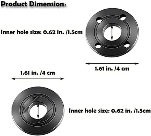 Vista 2 de Juego de 3 piezas de repuesto de brida de amoladora 5/8-11 con llave inglesa, accesorios para amoladora angular compatibles con Dewalt Milwaukee