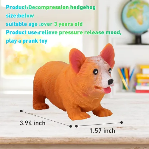 Vista 3 de FauKait Juguetes Blandos Juguetes Aplastantes Bolas de Estrés de Perro Corgi para Niños y Adultos, Juguetes de Halloween y Navidad, Regalos