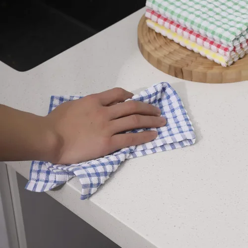 Vista 2 de Paños de cocina 12 piezas, trapos absorbentes de algodón a granel, paños de limpieza perfectos para uso doméstico y comercial
