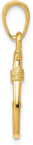 Vista 2 de Colgante de oro amarillo macizo de 14 quilates para hombre, 0.827in x 0.315in