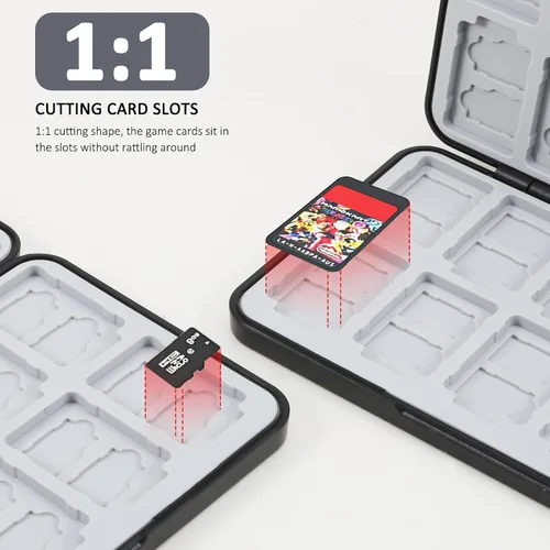 Vista 4 de for Switch Game Card Case for Nintendo SwitchLiteOLED, with 48 Micro SD Card Slots & 24 Game Card Slots, Cartoon Portable Game Card Holder Cartridge