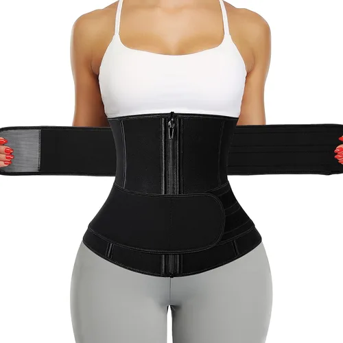 Vista 12 de KIWI RATA Entrenador de Cintura de Neopreno para Sauna Corsé Cinturón de Sudor para Mujeres Banda Ceñidora de Compresión para Entrenamiento Fitness