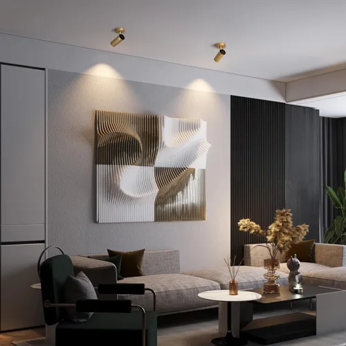 Vista 9 de Aisilan - Foco de techo LED dorado de 9 W regulable, direccional, para interiores, antirreflejos, ángulo ajustable, con cable para imagen