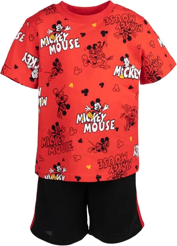 Vista 5 de Disney- Camisa de manga corta y pantalones cortos de malla de Mickey Mouse
