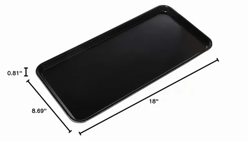 Vista 3 de Cambro 918MT110 - Bandeja de mercado de 9" x 18" de fibra de vidrio negra