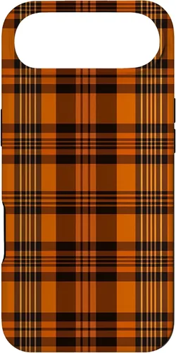 Vista 26 de iPhone 13 Pro Fall Plaid Halloween Naranja y Negro Acción de Gracias Otoño Case