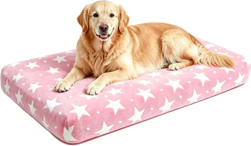 Vista 43 de Tapete de cama para perro, almohadilla reversible para jaula de perro con alfombrilla lavable y espuma suave, cama plana para mascotas para perros