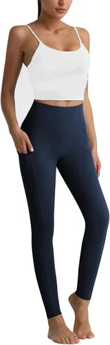 Vista 7 de RIMLESS 7 Women's Leggings with Pockets High Waist Cotton Yoga Pants Workout Running Athletic Compression Capris