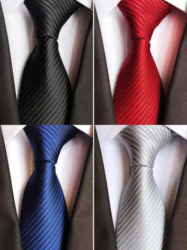 Vista 53 de WeiShang Lote de 6 corbatas clásicas de seda para hombre, corbatas tejidas jacquard