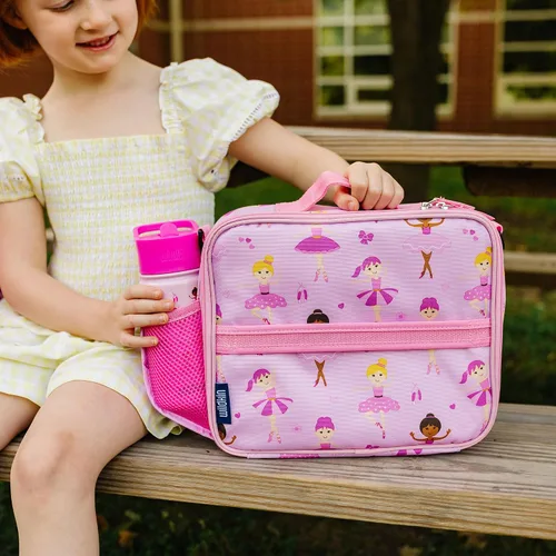 Vista 5 de Wildkin Kids - Botella de agua de acero inoxidable de 14 onzas para niños – Sin BPA, a prueba de fugas, aislada, fácil de limpiar - Ballerina