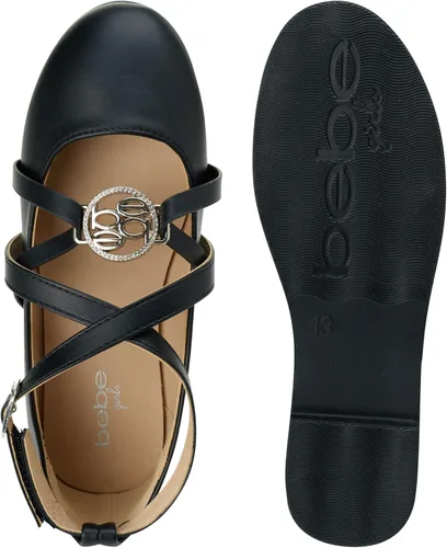 Vista 6 de bebe Zapatos de vestir para niña - Zapatos de ballet con tiras y medallón de diamantes de imitación (niña pequeñaniña grande)