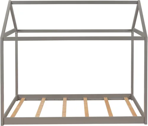 Vista 7 de Bastidor para cama tamaño Twin, con techo y cerca, no incluye box spring