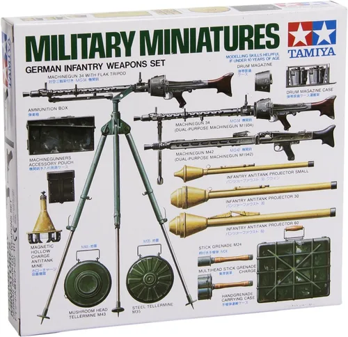 Vista 2 de Tamiya Models Conjunto de armas de infantería alemana