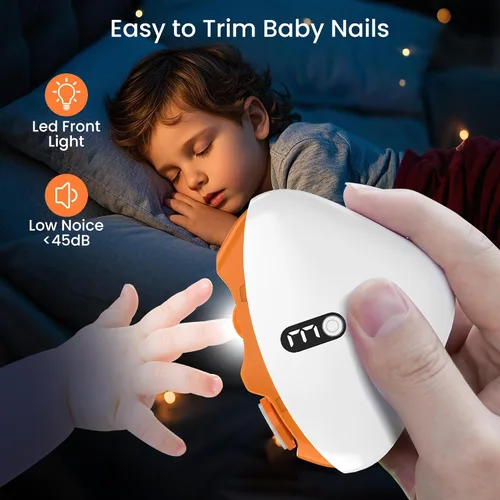 Vista 4 de Cortaúñas eléctrico para adultos y niños, recortador de uñas de seguridad recargable con pulido automático, silencioso de bajo ruido, cortador