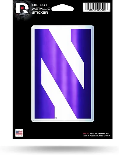 Vista 23 de Rico Industries NCAA - Calcomanía metálica troquelada de 5 x 7 pulgadas (decoración automática o para el hogar)