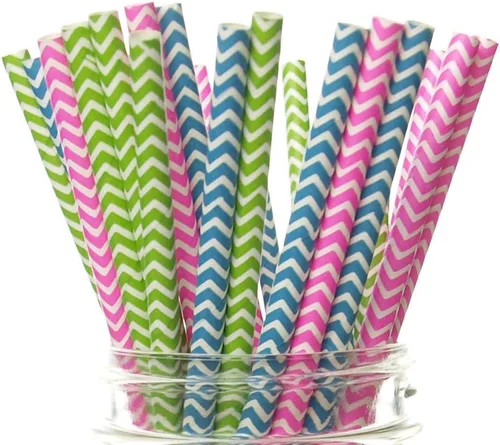 Vista 5 de Pajitas de papel para fiesta de safari de la selva para bebé, paquete de 25, suministros y decoración para fiestas de safari de animales para baby