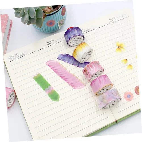 Vista 5 de EXCEART Pegatinas de arte floral pequeñas pegatinas de flores para cinta decorativa Washi 20 diseños